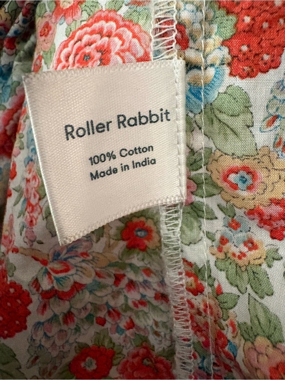 Roller Rabbit Floral Maxi Dress in Green and Coral XS - Picture 7 of 12